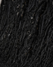 Black Cashmere Knit Shawl Fringes Scarf