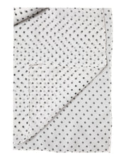 White Polka Dot Polyester Shawl Scarf