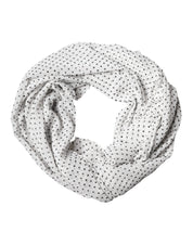 Dolce & Gabbana White Polka Dot Polyester Shawl Scarf