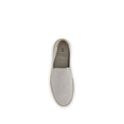 Gray Calf Leather Bos Taurus Low Top Sneakers