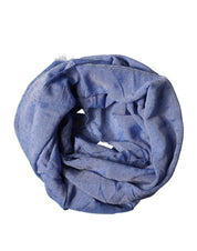 Dolce & Gabbana Blue Lace Stole Cotton Neck Wrap Shawl Scarf