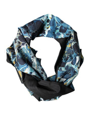 Multicolor Marble Neck Wrap Foulard Scarf