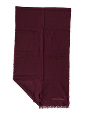Maroon Cashmere Fringes Neck Wrap Shawl Scarf