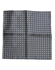 Dolce & Gabbana Blue Patterned Silk Square Handkerchief Scarf