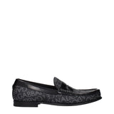 Black Fabric Slip-On Loafers