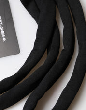 Black Wool Knitted Neck Wrap Shawl Men Scarf