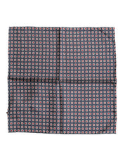 Dolce & Gabbana Blue Patterned Silk Square Handkerchief Scarf
