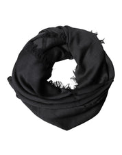 Dolce & Gabbana Black Lace Stole Neck Wrap Shawl Scarf