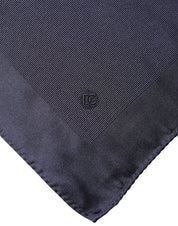Blue Logo Silk Men Square Handkerchief Scarf