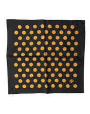 Dolce & Gabbana Black Polka Dot Square Handkerchief Scarf