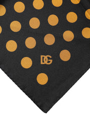 Black Polka Dot Square Handkerchief Scarf