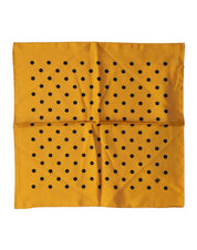Dolce & Gabbana Orange Polka Dot Square Handkerchief Scarf