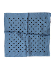 Blue Polka Dot Square Handkerchief Scarf