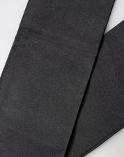 Dolce & Gabbana Black Silk Fringes Neck Wrap Foulard Scarf Dolce & Gabbana