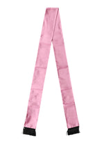 Pink Silk Fringes Neck Wrap Foulard Scarf