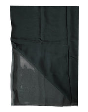 Dark Green Silk Neck Wrap Foulard  Scarf