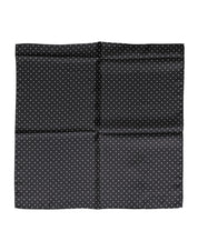 Dolce & Gabbana Black Polka Dot Silk Square Foulard Scarf