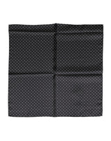 Dolce & Gabbana Black Polka Dot Silk Square Foulard Scarf