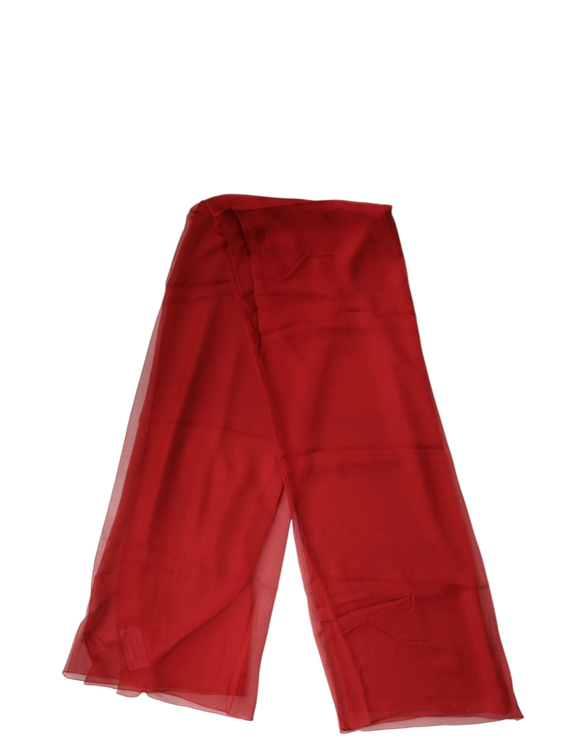 Dolce & Gabbana Red Stole Silk Neck Wrap Shawl Men Scarf Dolce & Gabbana