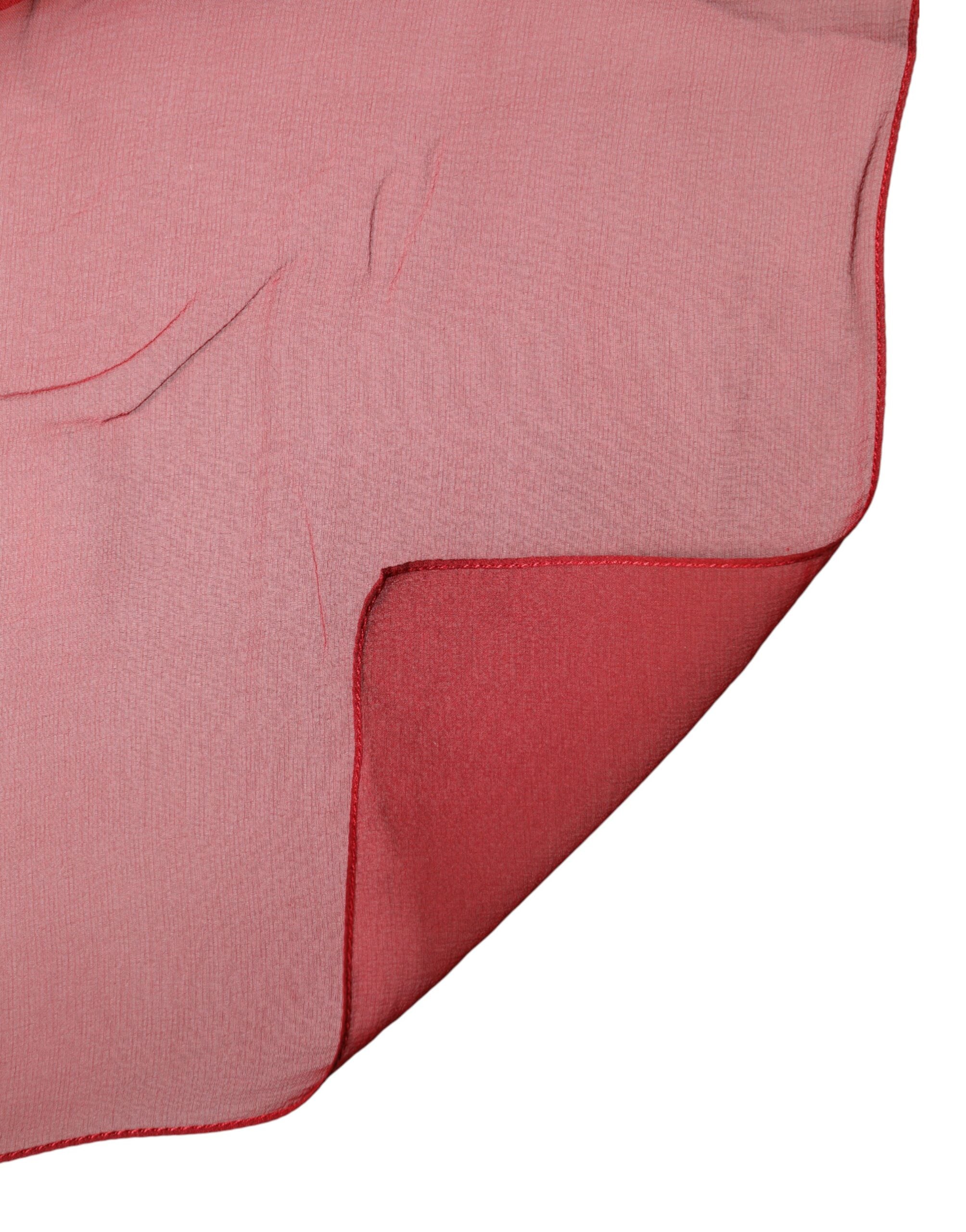 Dolce & Gabbana Red Stole Silk Neck Wrap Shawl Men Scarf Dolce & Gabbana