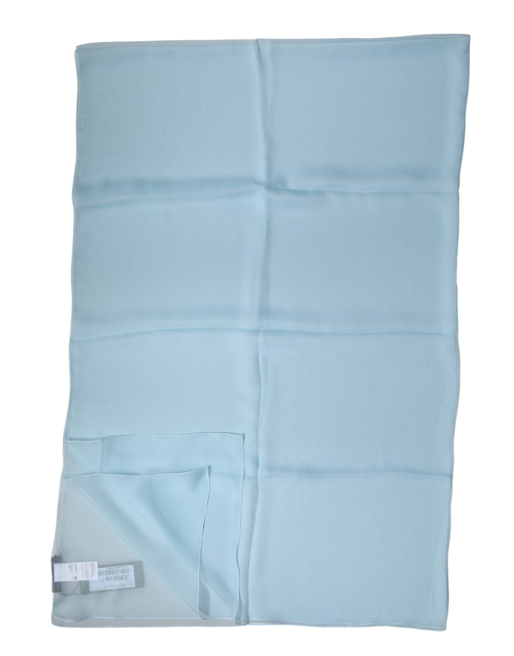 Dolce & Gabbana Light Blue Stole Silk Neck Wrap Shawl Scarf Dolce & Gabbana