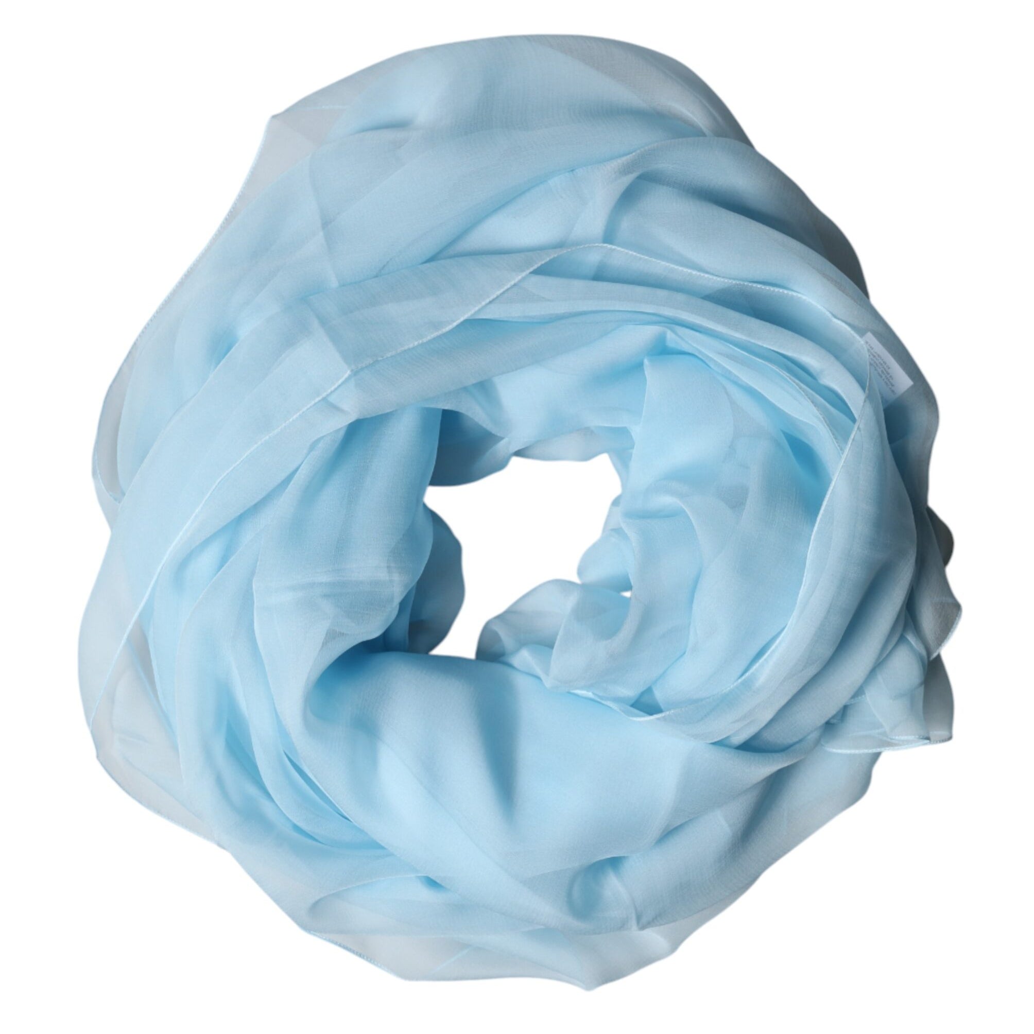 Dolce & Gabbana Light Blue Stole Silk Neck Wrap Shawl Scarf Dolce & Gabbana