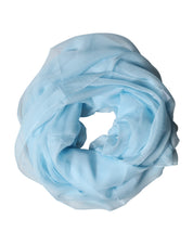 Dolce & Gabbana Light Blue Stole Silk Neck Wrap Shawl Scarf