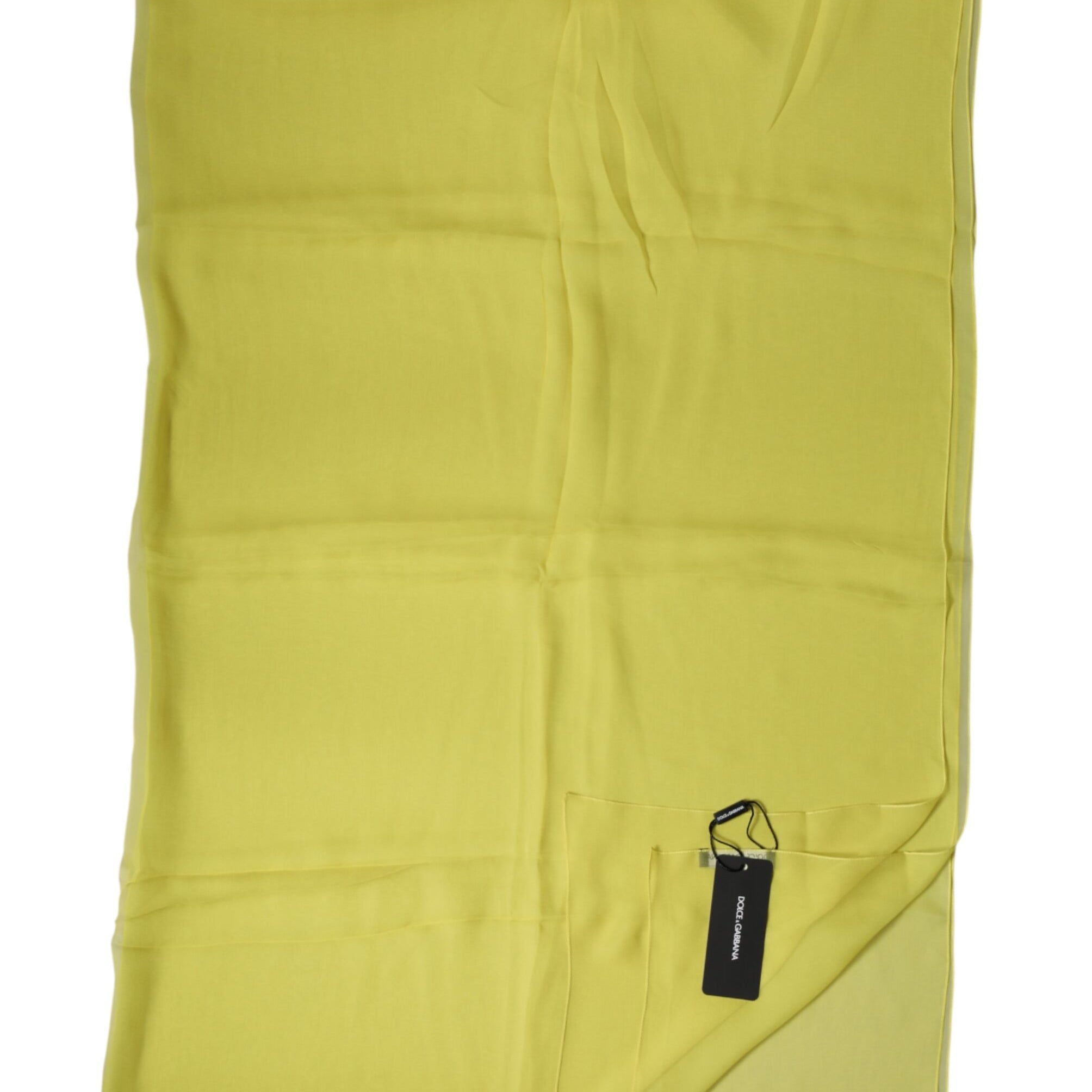 Dolce & Gabbana Yellow Stole Silk Neck Wrap Shawl Men  Scarf Dolce & Gabbana