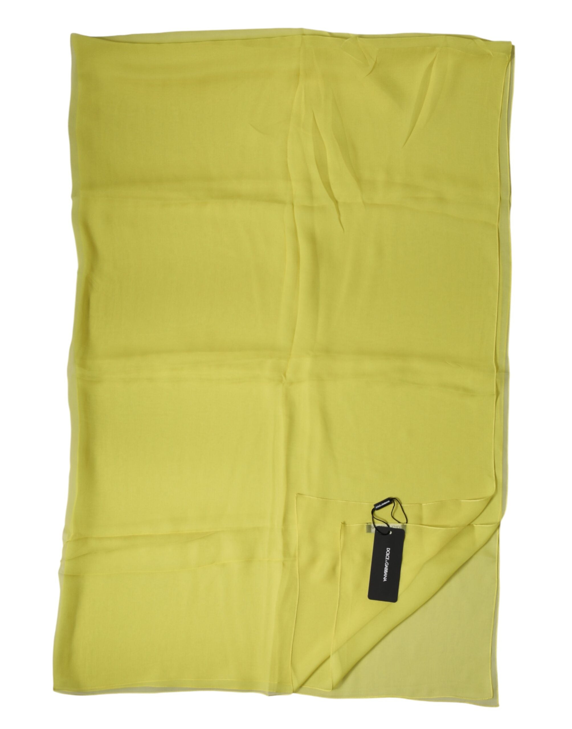 Dolce & Gabbana Yellow Stole Silk Neck Wrap Shawl Men  Scarf Dolce & Gabbana