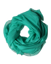 Dolce & Gabbana Green Stole Silk Neck Wrap Shawl Scarf