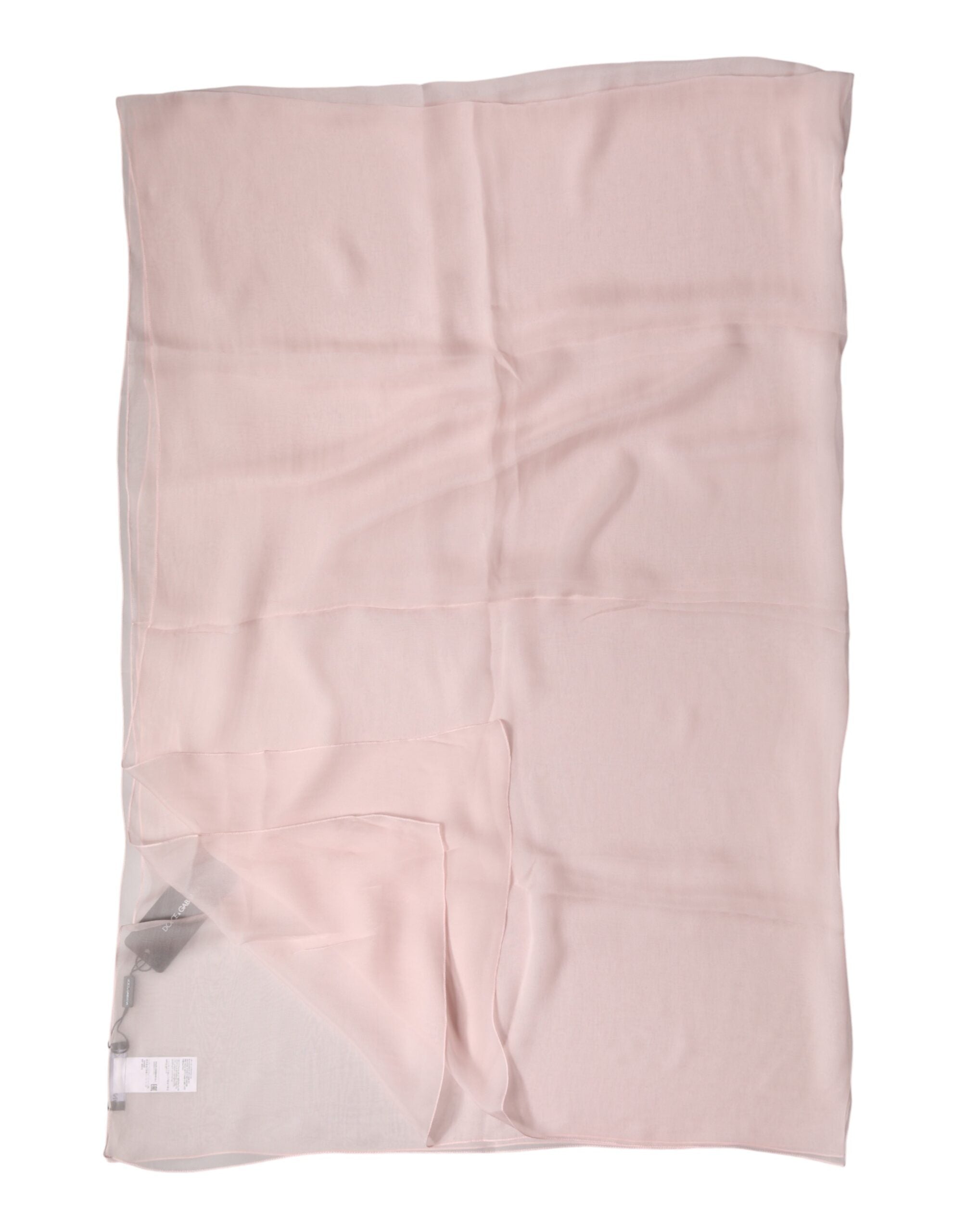 Dolce & Gabbana Light Pink Stole Silk Neck Wrap Shawl  Scarf Dolce & Gabbana
