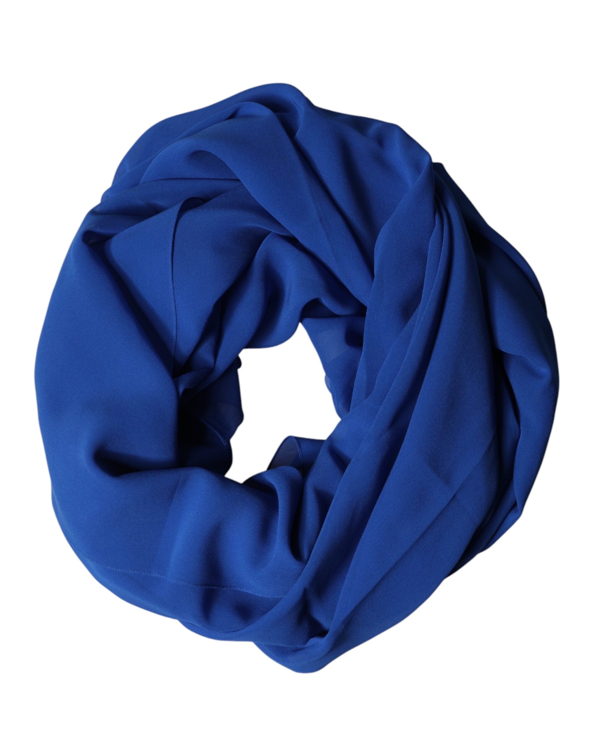 Dolce & Gabbana Blue Silk Stole Neck Wrap Shawl Men  Scarf Dolce & Gabbana