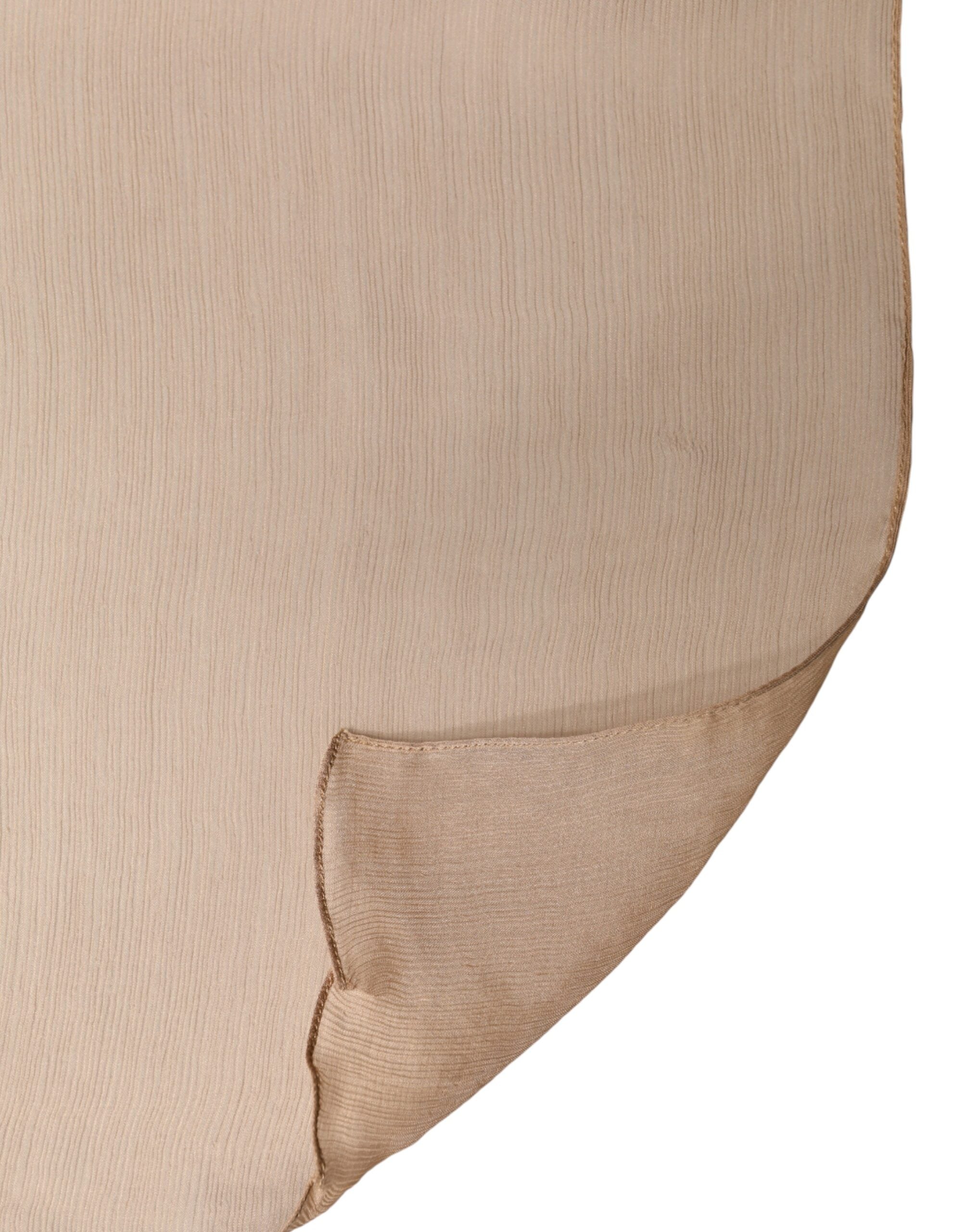 Dolce & Gabbana Brown Silk Stole Neck Wrap Shawl Men Scarf Dolce & Gabbana