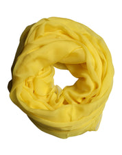 Dolce & Gabbana Yellow Silk Stole Neck Wrap Shawl Men 200cm x 130cm Scarf