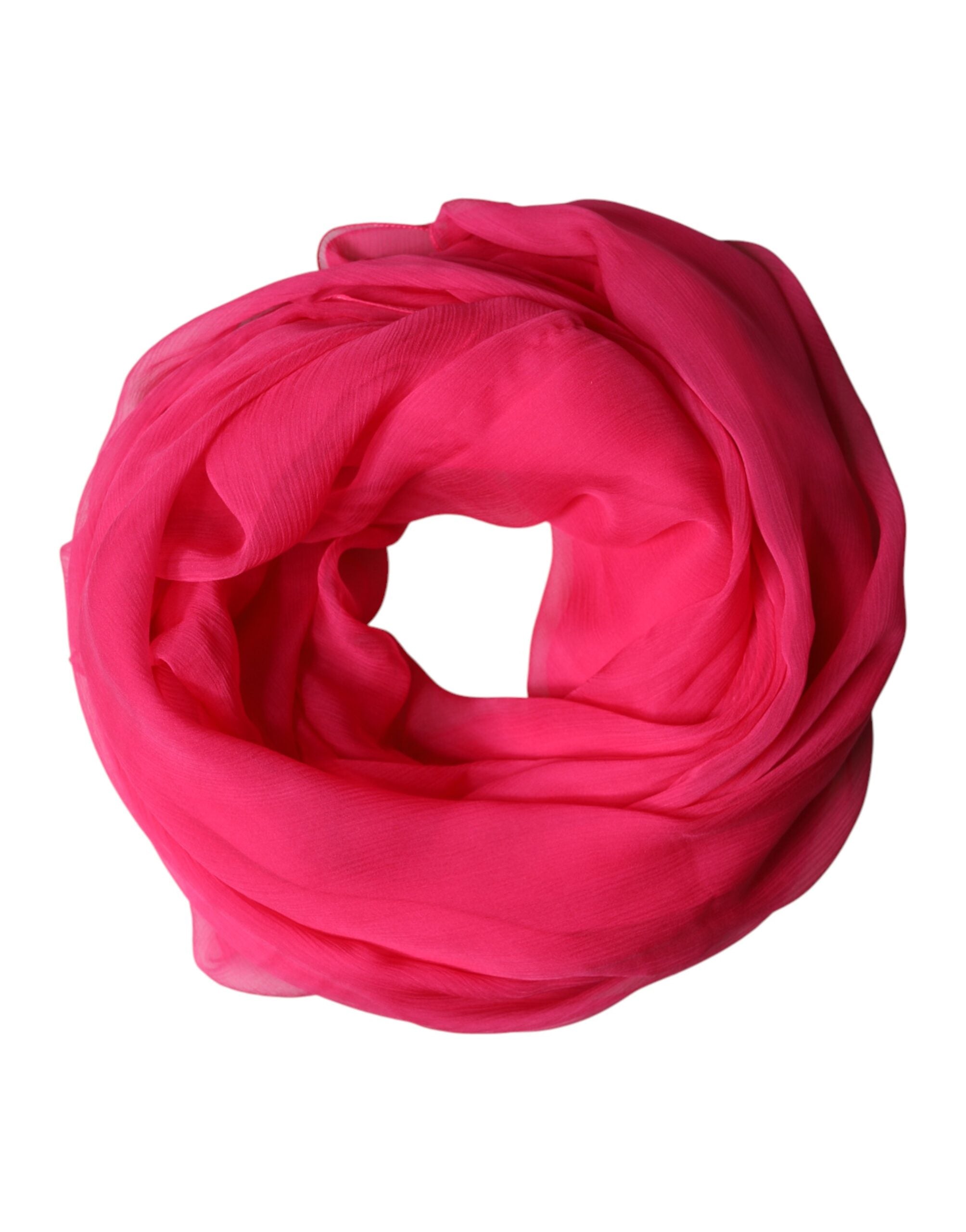 Dolce & Gabbana Pink Silk Stole Neck Wrap Shawl Men 174cm x 128.5cm Scarf Dolce & Gabbana