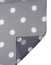 Blue Polka Dot Silk Neck Wrap Shawl 205cm x 132cm Scarf