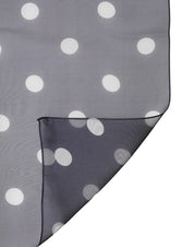 Blue Polka Dot Silk Square Foulard 91.5cm x 89.5cm Scarf