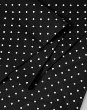 Black Polka Dot Neck Wrap Foulard 133.5cm x 12.5cm Scarf
