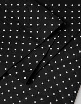 Black Polka Dot Neck Wrap Foulard 133.5cm x 12.5cm Scarf