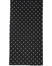Black Polka Dot Neck Wrap Foulard 133.5cm x 12.5cm Scarf