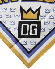 Multicolor DG Royals Square Foulard Men 50cm x 50cm Scarf