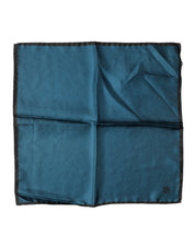 Dolce & Gabbana Blue Silk Square Pocket Handkerchief Scarf