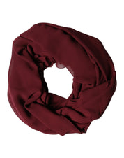 Dolce & Gabbana Maroon Silk Stole Neck Wrap Shawl Men 200cm x 130cm  Scarf