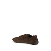 Prada Brown Calf Leather Bos Taurus Athletic Sneakers