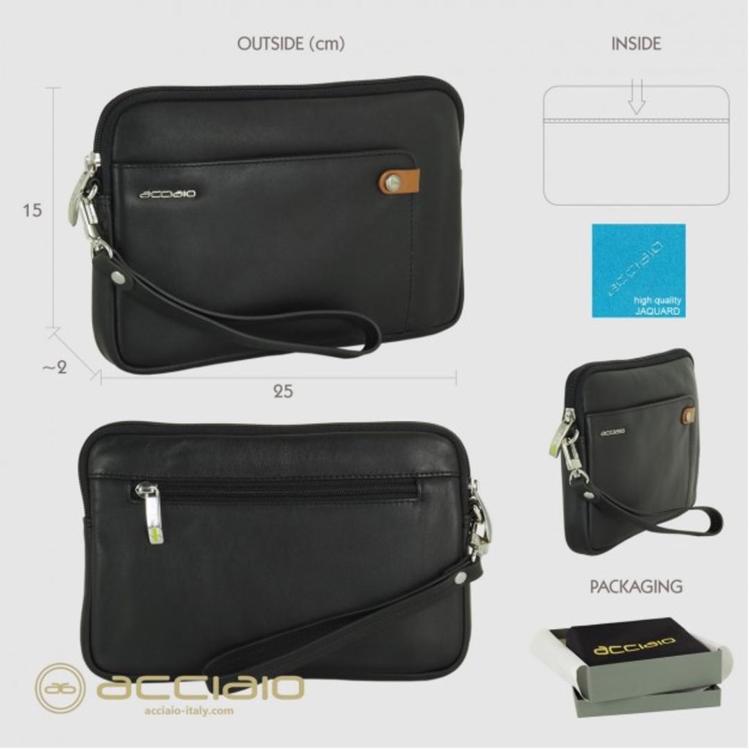 8481 Pochette Acciaio Nero 0000000129
