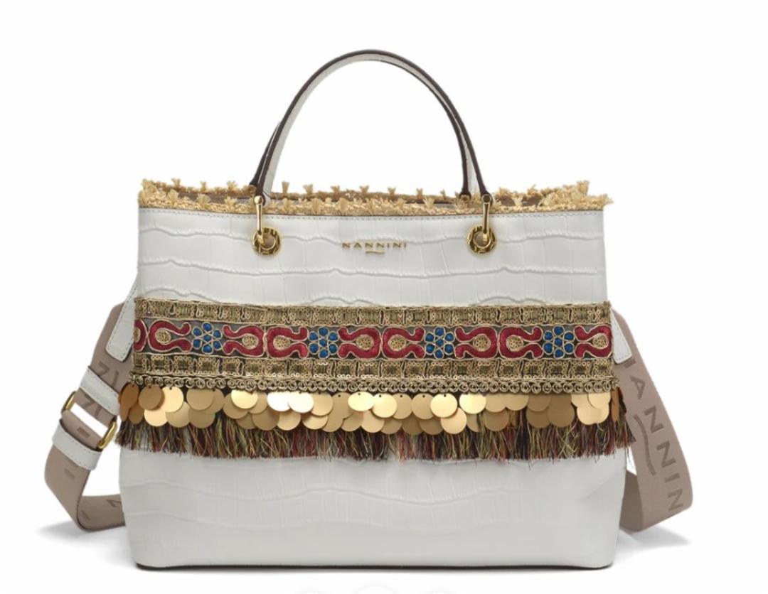 18528  BORSA A MANO Nannini Bianco 0000000713