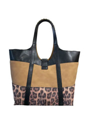 Borsa a mano Constance - Beige/Nero/Leopoardato / Taglia Unica - Borsa