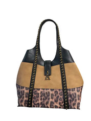 Borsa a mano Constance - Beige/Nero/Leopoardato / Taglia Unica - Borsa