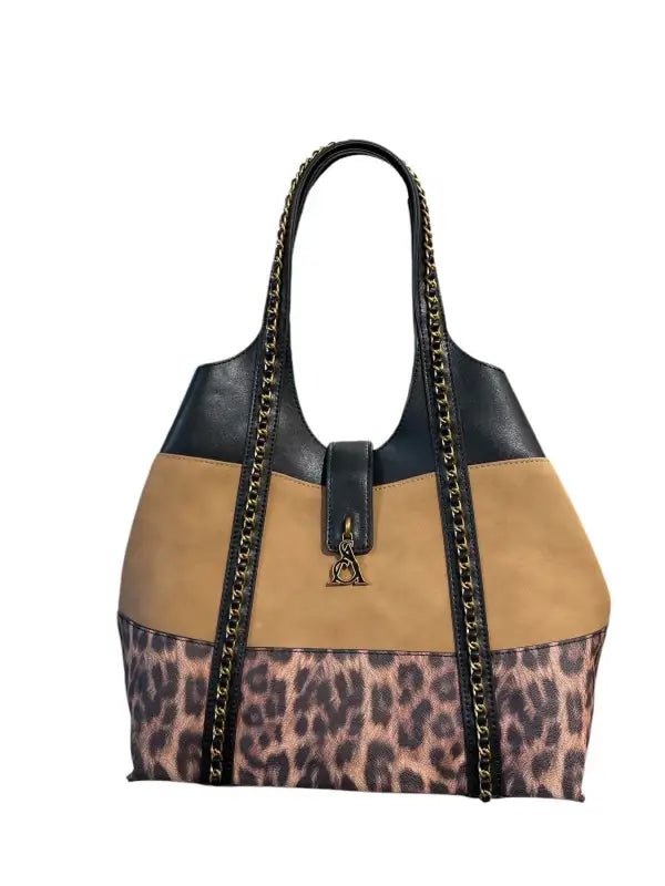 Borsa a mano Constance - Beige/Nero/Leopoardato / Taglia Unica - Borsa