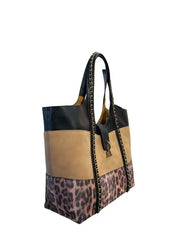 Borsa a mano Constance - Beige/Nero/Leopoardato / Taglia Unica - Borsa